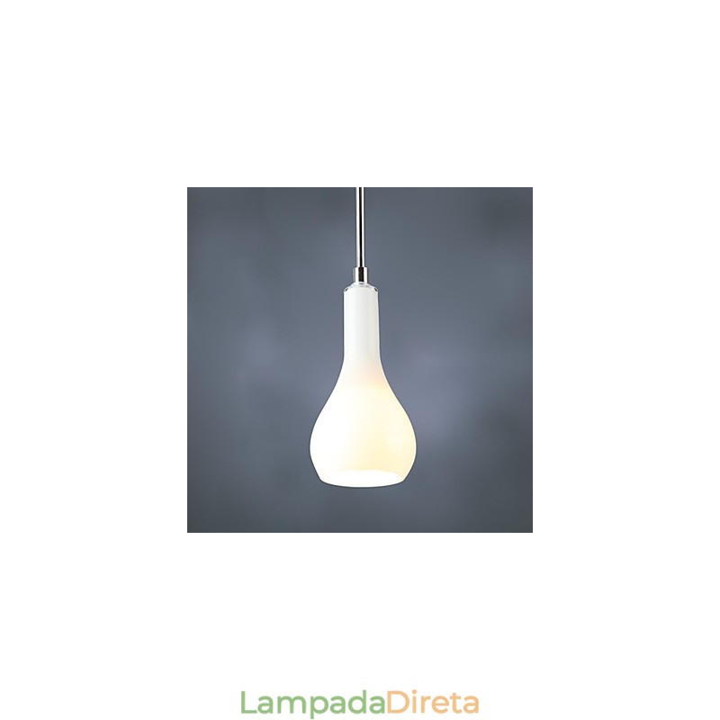 Luminária pendente moderna e contemporânea em metal cromado estilo mini