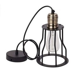 Ideias de buffet de café vintage industrial americano gaiola de ferro forjado luz pendente sentado