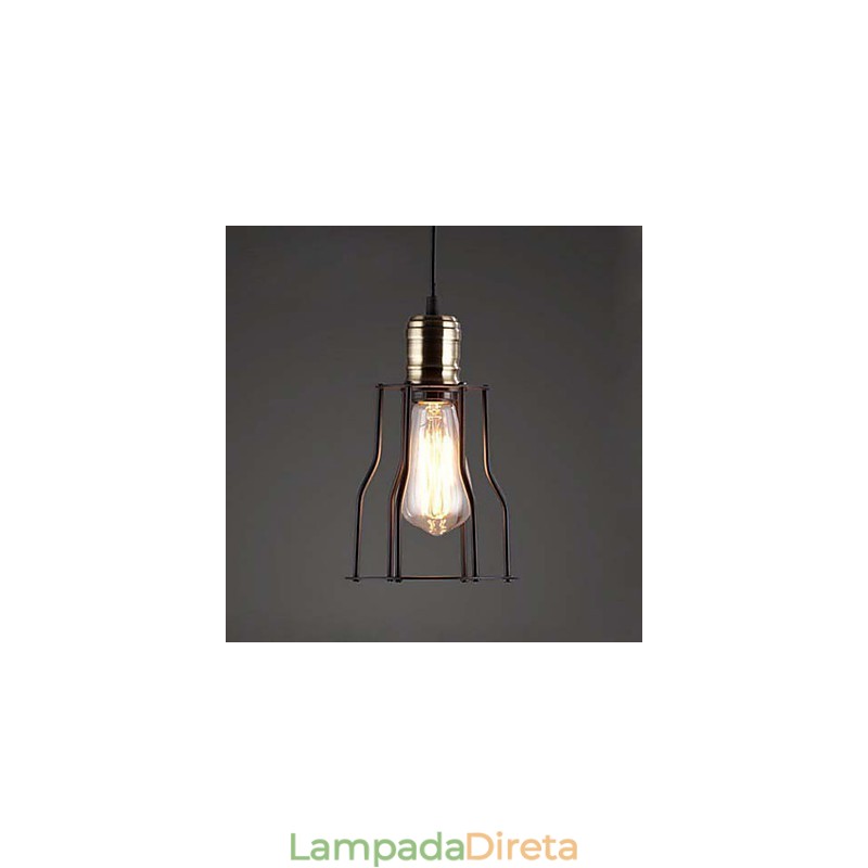 Ideias de buffet de café vintage industrial americano gaiola de ferro forjado luz pendente sentado