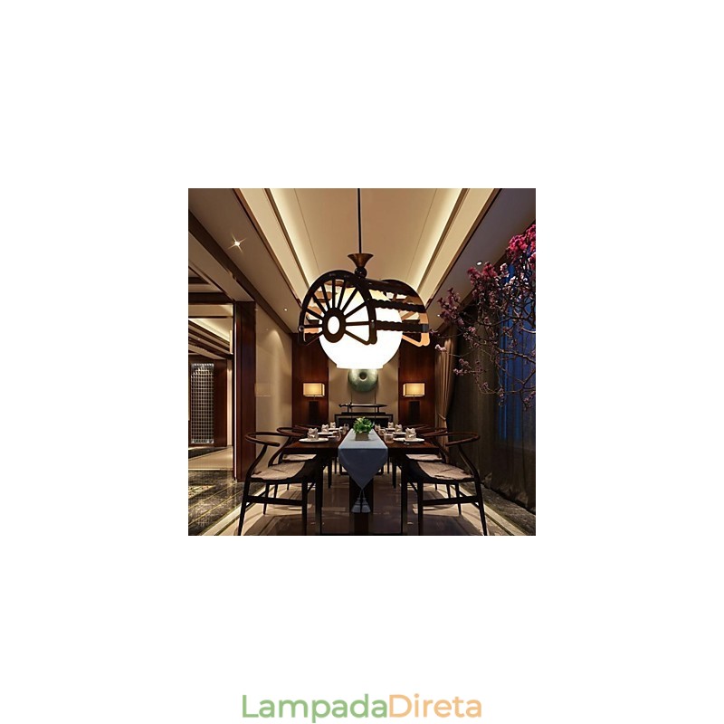 Estilo retrô moderno dos antigos para iluminação de lustre de madeira clássico