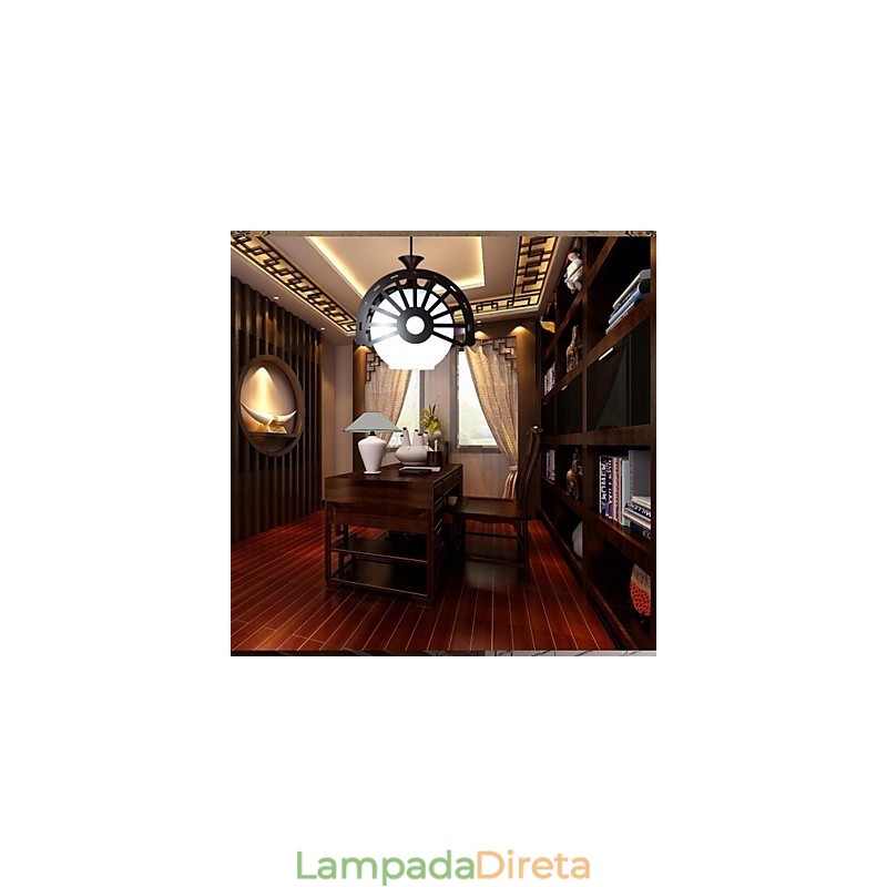 Estilo retrô moderno dos antigos para iluminação de lustre de madeira clássico