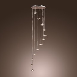 Luminária pendente moderna contemporânea de cristal estilo mini cromado em metal