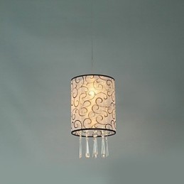 Moderno contemporâneo tambor cristal mini estilo galvanizado pingente luz