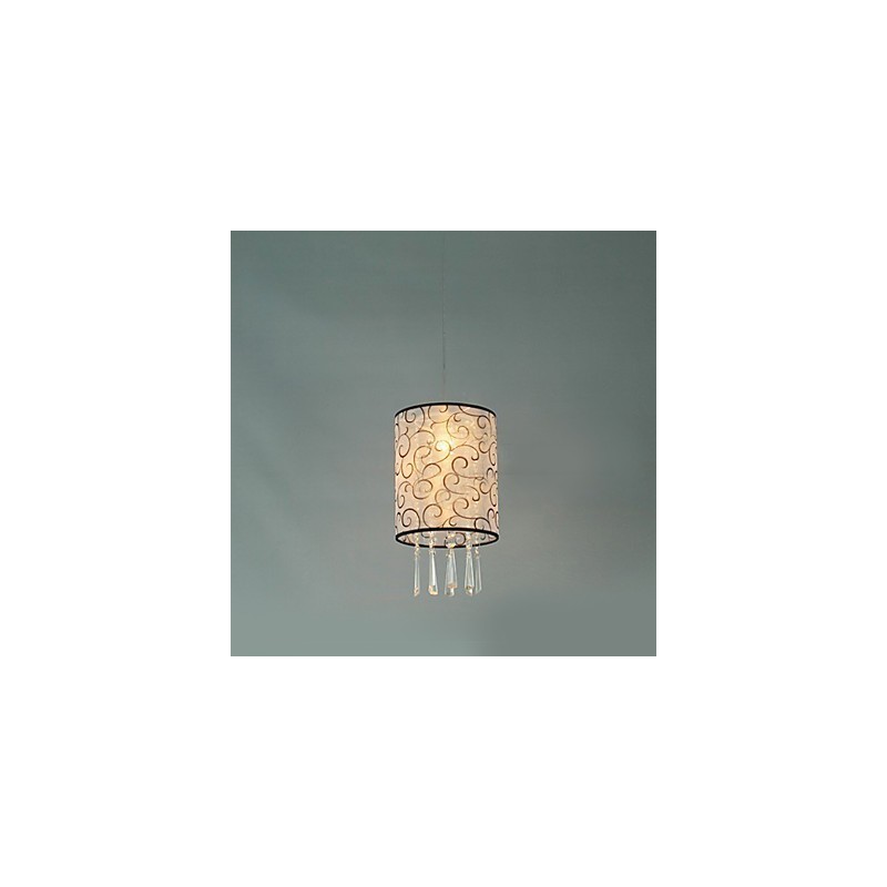 Moderno contemporâneo tambor cristal mini estilo galvanizado pingente luz