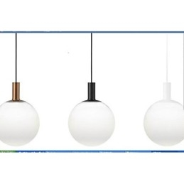 Luminária pendente de vidro com design contratado