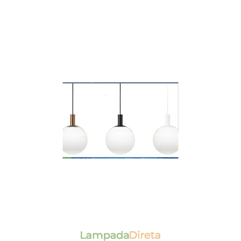 Luminária pendente de vidro com design contratado