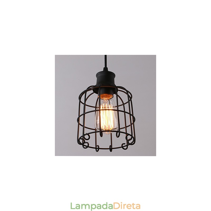 Luminárias pendentes estilo mini rústico chalé retrô country garagem metal
