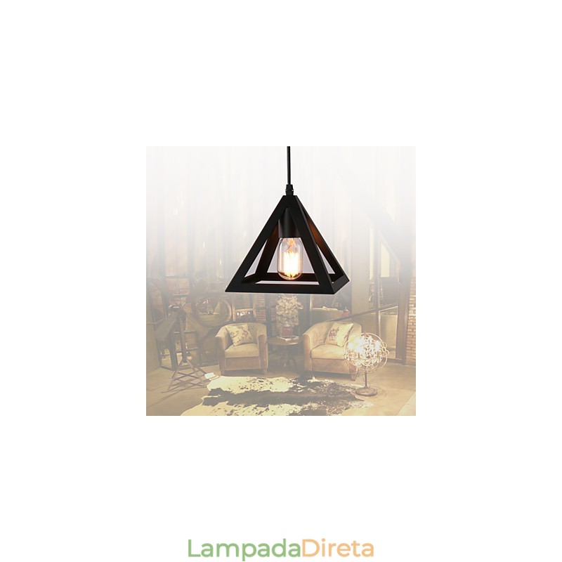 Luminárias pendentes estilo mini tradicional clássico rústico chalé vintage country garagem metal