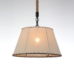 1 Luzes Pendentes Estilo Vintage Estilo Industrial Amarelo Tecido & Metais Drop Light
