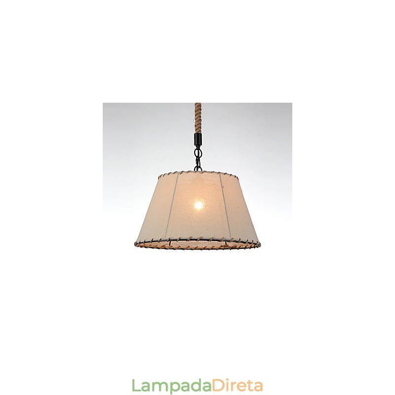 1 Luzes Pendentes Estilo Vintage Estilo Industrial Amarelo Tecido & Metais Drop Light