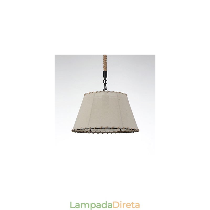 1 Luzes Pendentes Estilo Vintage Estilo Industrial Amarelo Tecido & Metais Drop Light