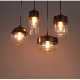 A loja Nordic Creative Stair Shop'S Art Wrought Iron Glass Chandelier Lamp