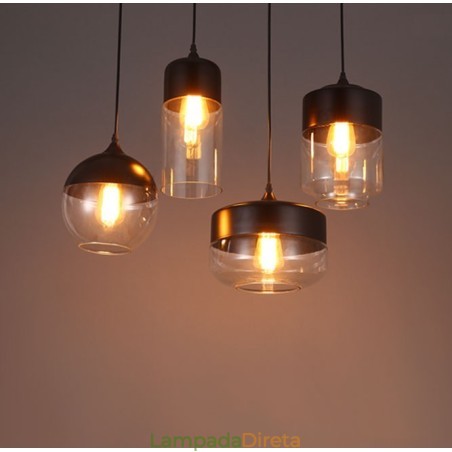 A loja Nordic Creative Stair Shop'S Art Wrought Iron Glass Chandelier Lamp A loja Nordic Creative Stair Shop'S Art Wrought Iron Glass Chandelier Lamp
