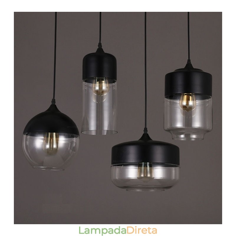 A loja Nordic Creative Stair Shop'S Art Wrought Iron Glass Chandelier Lamp