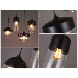 A loja Nordic Creative Stair Shop'S Art Wrought Iron Glass Chandelier Lamp
