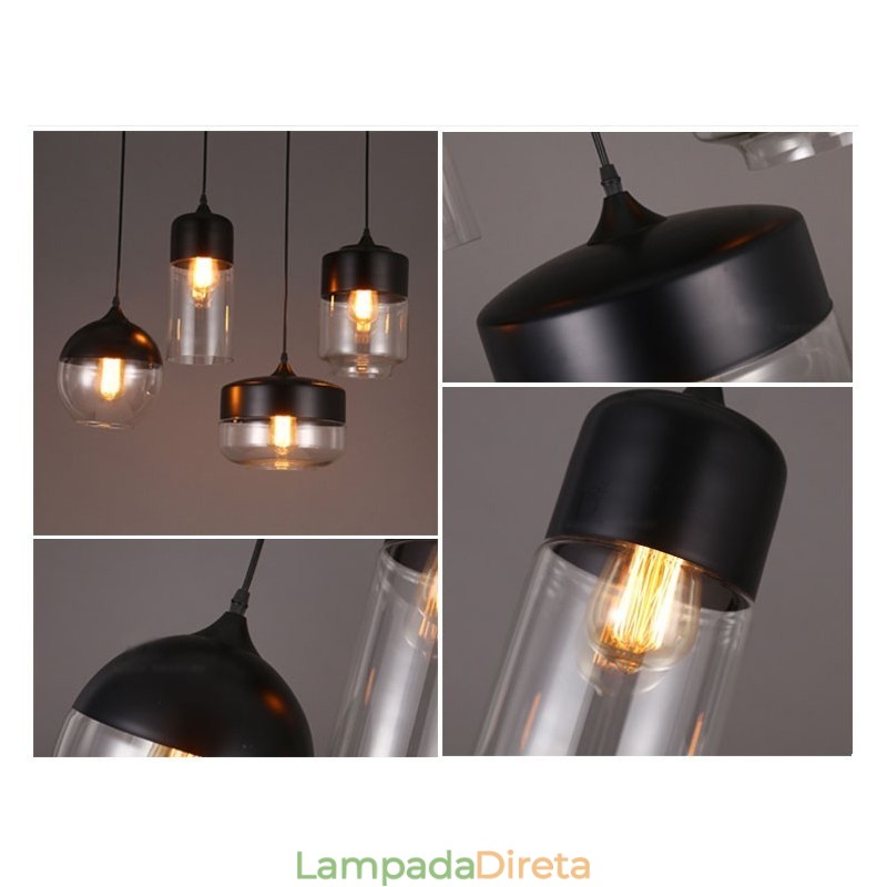A loja Nordic Creative Stair Shop'S Art Wrought Iron Glass Chandelier Lamp