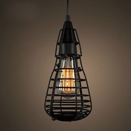 American Industrial Creative Restaurando Maneiras Antigas Gaiola de Ferro Forjado Lâmpada Droplight de Cabeça Única