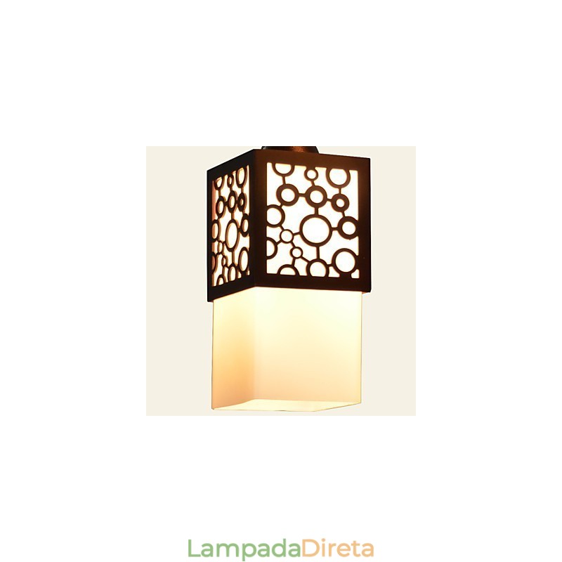 Lâmpada de luz suspensa American Country Woodiness