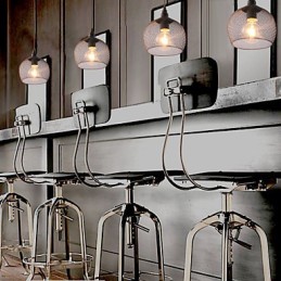 Luminárias pendentes estilo mini rústico chalé retrô country garagem metal