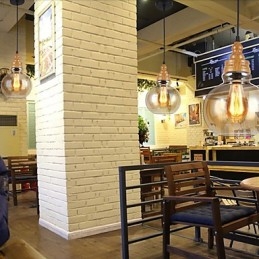 Lâmpada de cristal com grãos de madeira criativa norte-americana, restaurando antigas formas de luz
