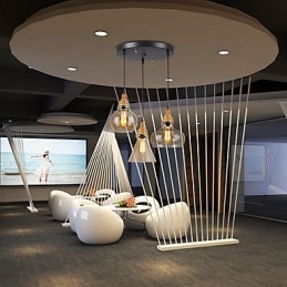 Lâmpada de cristal com grãos de madeira criativa norte-americana, restaurando antigas formas de luz