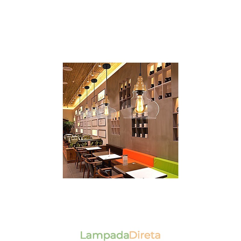 Lâmpada de cristal com grãos de madeira criativa norte-americana, restaurando antigas formas de luz