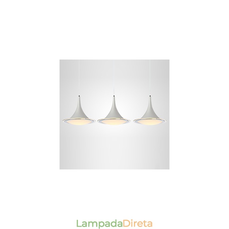 Lustre pendente trompete Droplight acrílico