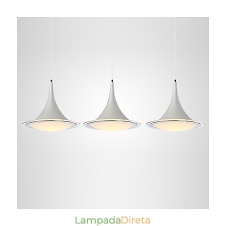 Lustre pendente trompete Droplight acrílico Lustre pendente trompete Droplight acrílico
