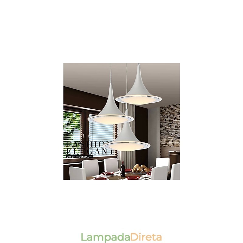 Lustre pendente trompete Droplight acrílico