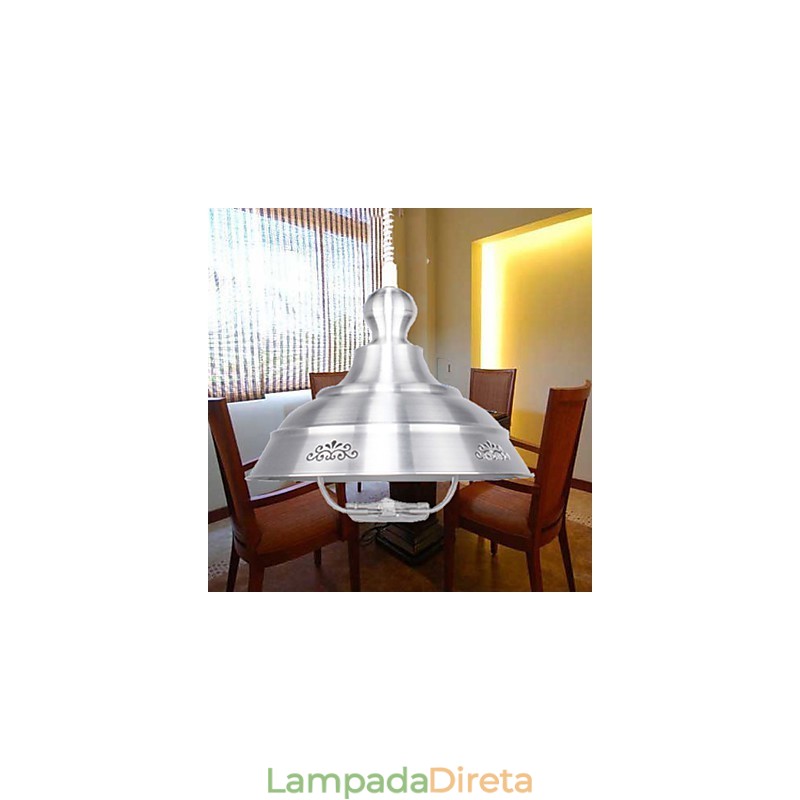 Lustre nórdico pequeno de vitral restaurando formas antigas