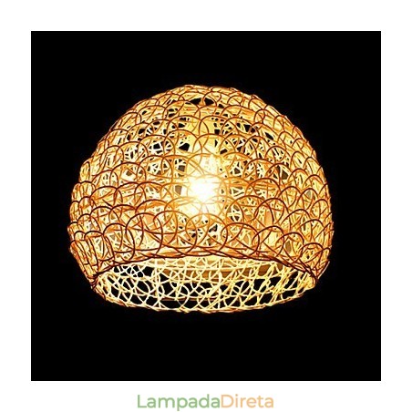 Lâmpada de teto suspensa de cabeça única moderna Rural Cany Art Woven Rattan Lâmpada de teto suspensa de cabeça única moderna Rural Cany Art Woven Rattan