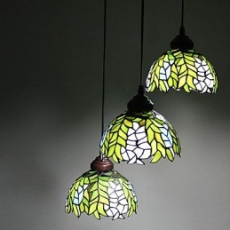 Lustre de vidro colorido de artes criativas rurais europeias que restauram formas antigas de luz de lâmpada