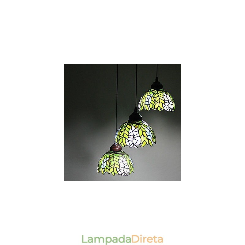 Lustre de vidro colorido de artes criativas rurais europeias que restauram formas antigas de luz de lâmpada