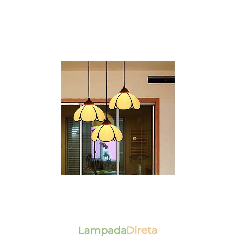 Lustre de vidro colorido de artes criativas rurais europeias que restauram formas antigas de luz de lâmpada