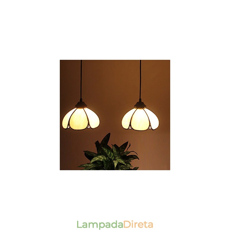 Lustre de vidro colorido de artes criativas rurais europeias que restauram formas antigas de luz de lâmpada