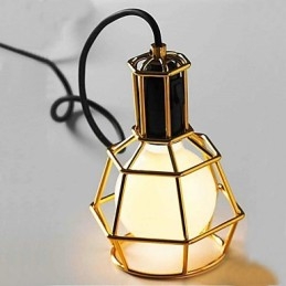 Luz pendente de metal galvanizado country para garagem