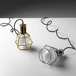 Luz pendente de metal galvanizado country para garagem