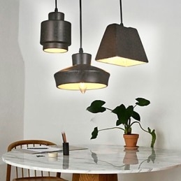 Lustre de vidro retrô americano estilo country com luz suspensa enferrujada