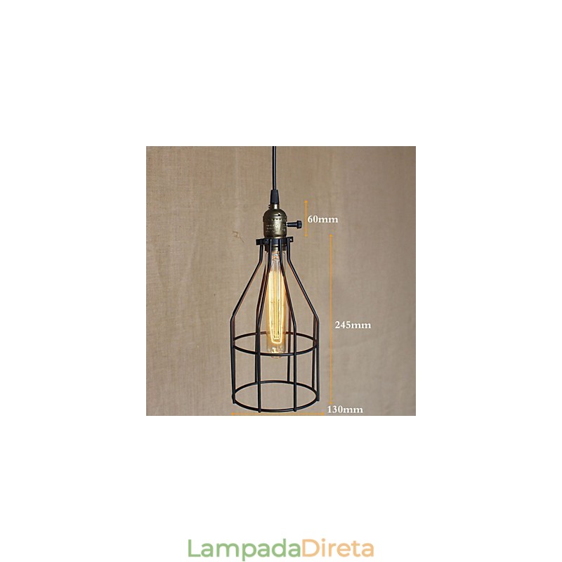 Lustre pequeno retrô industrial americano