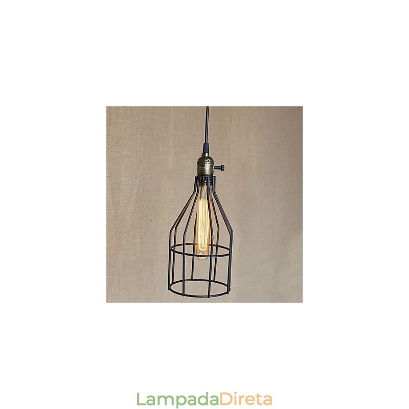 Lustre pequeno retrô industrial americano