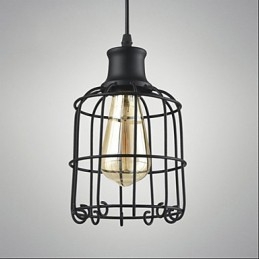 Edison Vintage Light Luminária pendente Lustre Gaiola Abajur