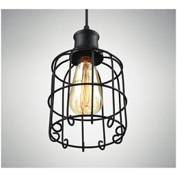 Edison Vintage Light Luminária pendente Lustre Gaiola Abajur