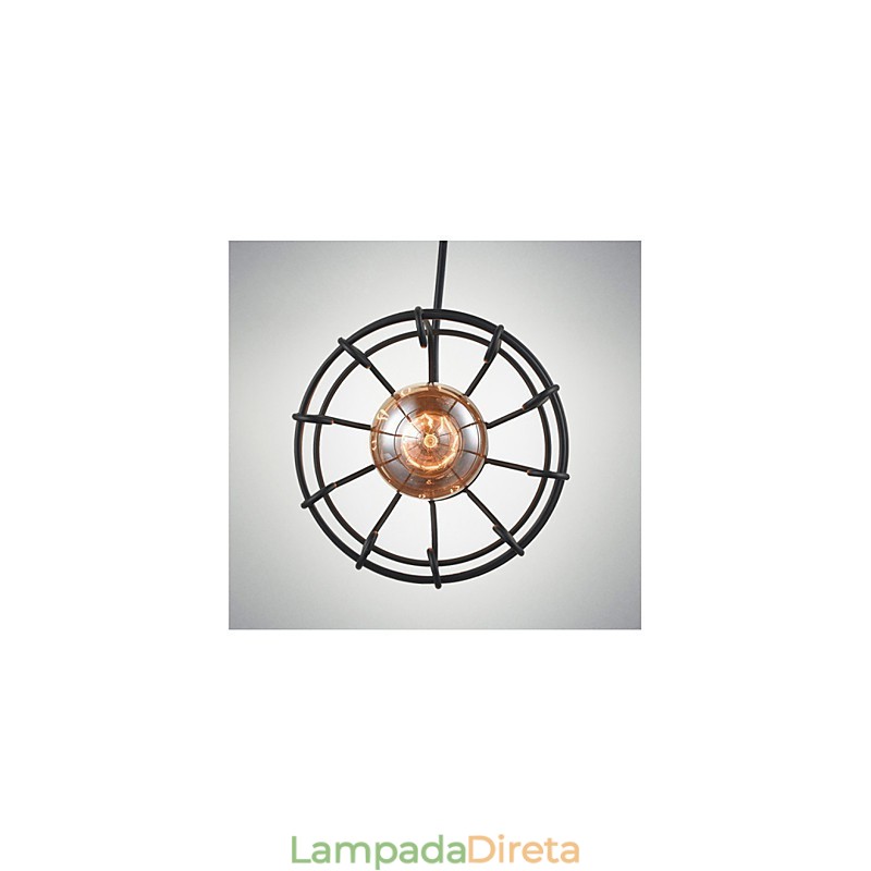Edison Vintage Light Luminária pendente Lustre Gaiola Abajur