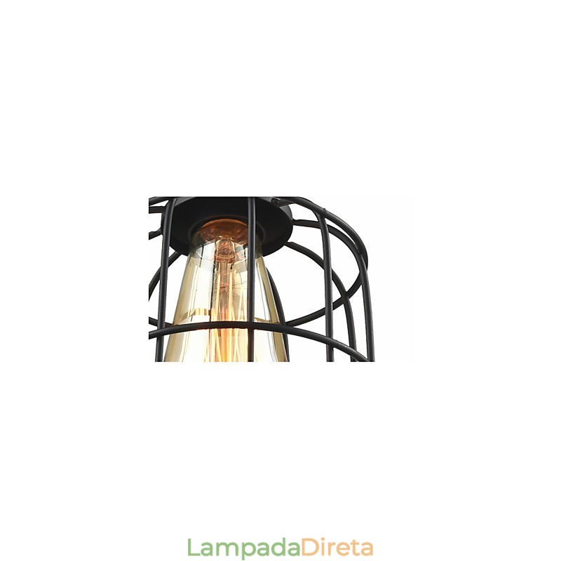 Edison Vintage Light Luminária pendente Lustre Gaiola Abajur