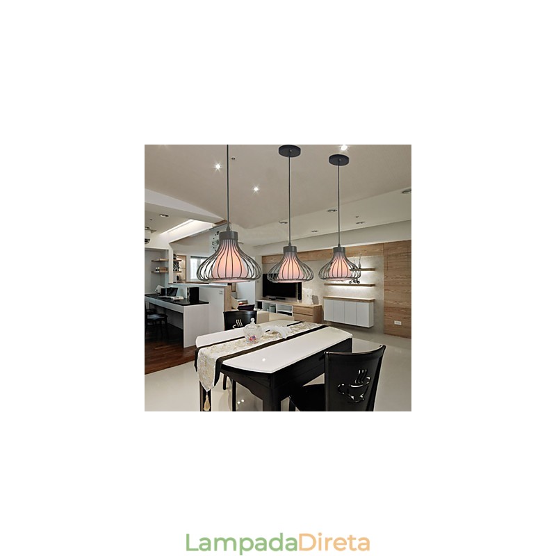 Luminárias pendentes modernas contemporâneas de metal
