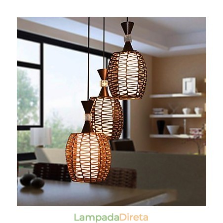 Cany Art Weaving Lâmpada de luz suspensa contraída clássica Cany Art Weaving Lâmpada de luz suspensa contraída clássica