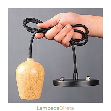 Pingente de madeira estilo country mini outros luz de garagem de bambu Pingente de madeira estilo country mini outros luz de garagem de bambu