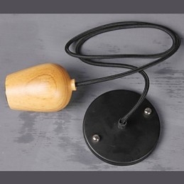 Pingente de madeira estilo country mini outros luz de garagem de bambu
