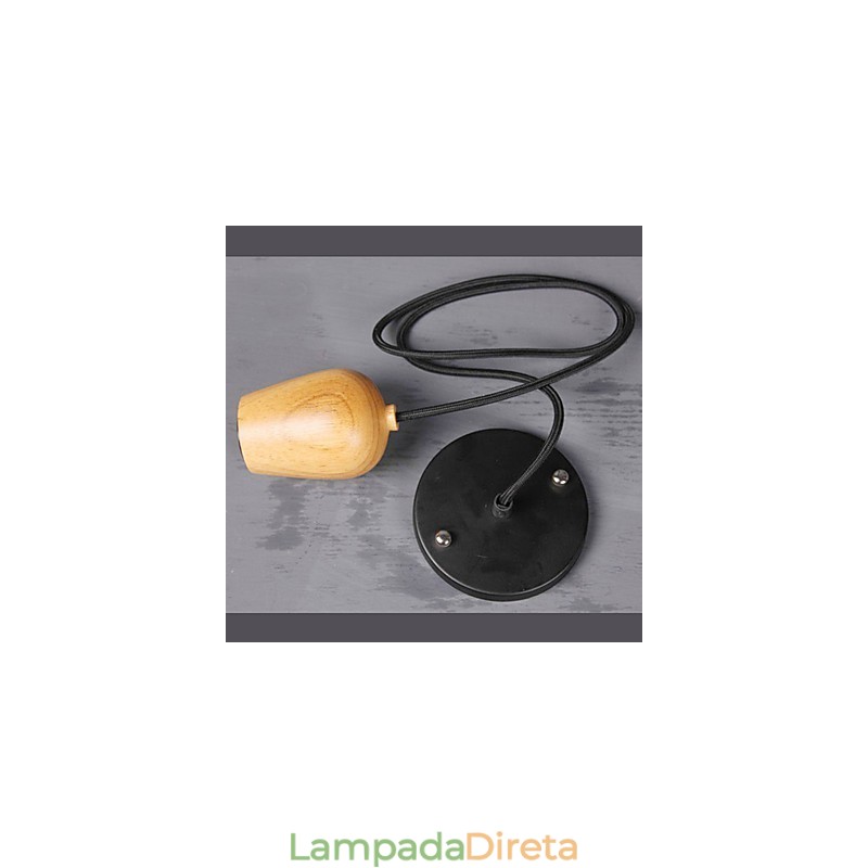 Pingente de madeira estilo country mini outros luz de garagem de bambu