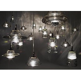 Luminária pendente de vidro contemporânea moderna
